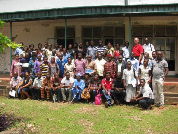 Participants in Ogola training, (Allyn in red in upper right).