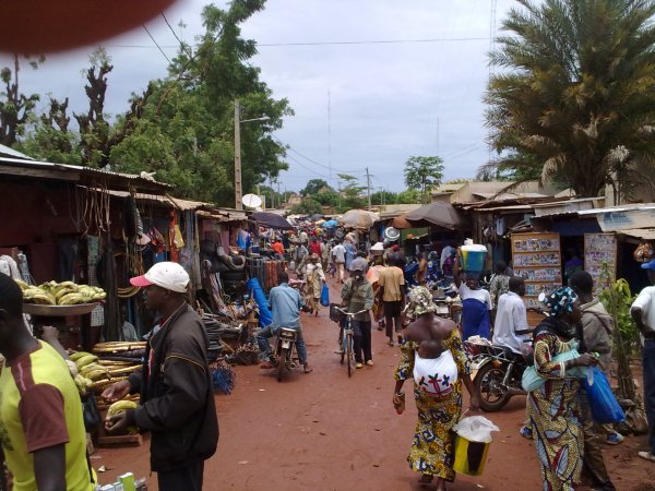 A market street in Mali