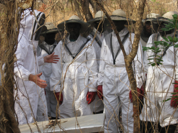 Doug Johnson training beekeepers in Nigeria