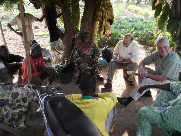 Scott (far right) provides training in Mali